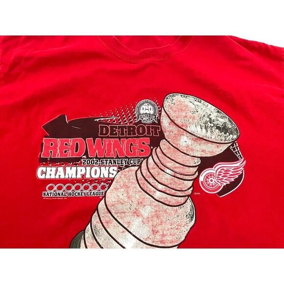 VTG Detroit Red Wings NHL Shirt XL 2000's Lee Sport T-Shirt 100% Cotton - Picture 9 of 15
